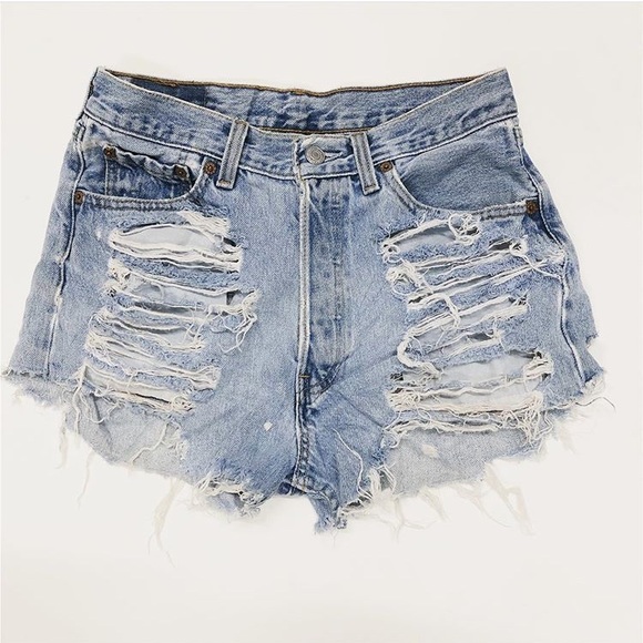 ripped jean shorts